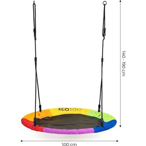 Garden swing stork's nest 100cm colorful ECOTOYS