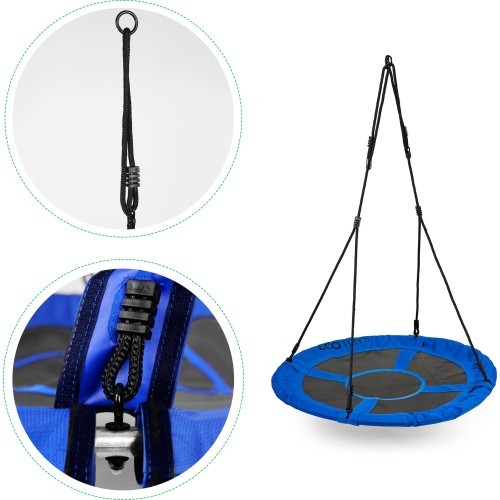 Dārza šūpoles stārķa ligzda 100 cm zilas ECOTOYS