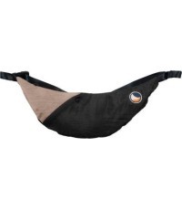 Upcycled Sling Bag Black / Natural Beige
