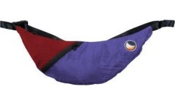 Pārstrādāta plecu soma Upcycled, violeta / bordo