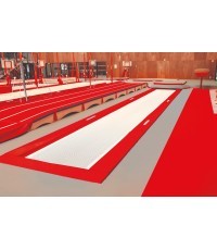 Iebūvēts akrobātiskais batuts Acrotramp ar ķēdi, 18 m ar papildinājumu un Epcon apvalku