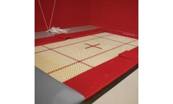 SMALL BUILT-IN TRAMPOLINE WITH CHAIN PIT LINK - 366 x 183 cm (*)