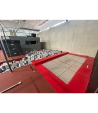 Большой встроенный батут с нейлоновым полотном 13x13 мм 426 x 213 см