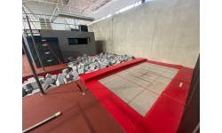 Большой встроенный батут с нейлоновым полотном 13x13 мм 426 x 213 см