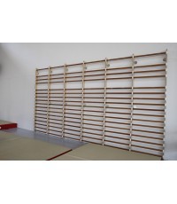 Vingrošanas siena no masīvkoka, 6 personu komplekts, garums 483 cm