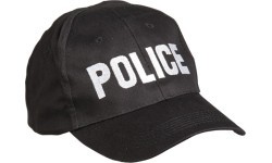 Чёрная бейсболка с надписью «POLICE»