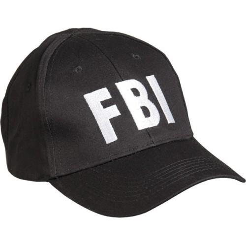 BLACK ′FBI′ BASEBALL CAP