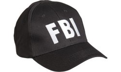 BLACK ′FBI′ BASEBALL CAP