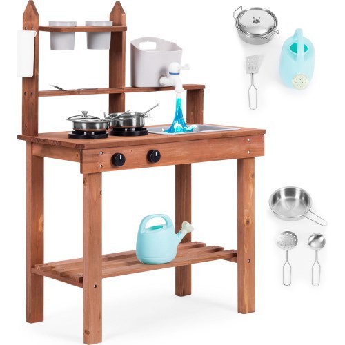 Детская уличная грязевая кухня из еловой древесины ECOTOYS