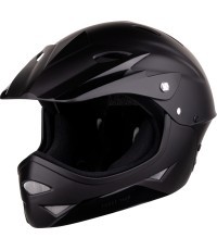 Bērnu ķivere FORCE DOWNHILL Junior, izmērs S-M (54-58 cm), melna
