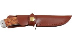 Дамасский нож FoxOutdoor с рукоятью из красного айвового дерева