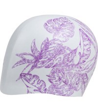 Sirene Print Moulded Cap Cecilia White