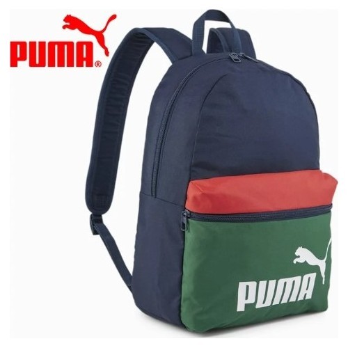 Рюкзак Puma Phase Backpack Colorblock синий зелёный красный 090468 01