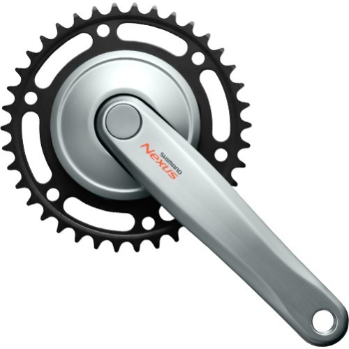 Priekšējais kloķis Shimano Nexus FC-C6000, 1 ātrums, 38T, 170mm (sudraba)