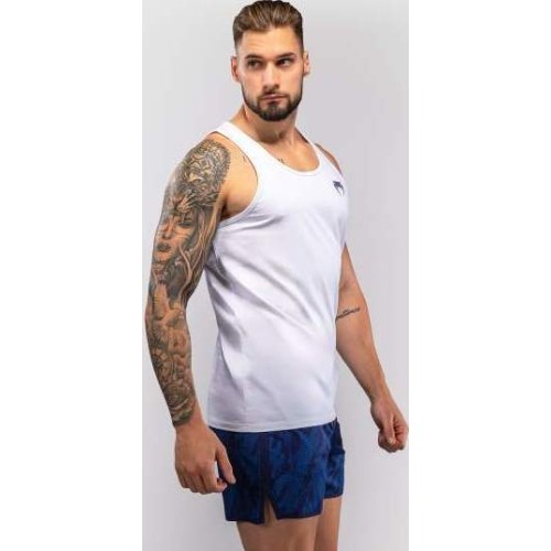 Krekls bez piedurknēm Venum Aqua Tank Top, balts/zils