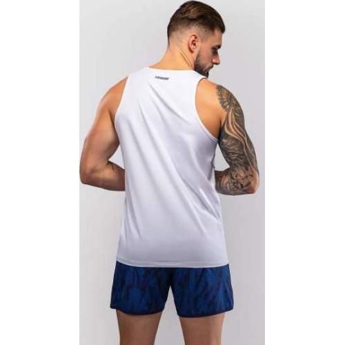Krekls bez piedurknēm Venum Aqua Tank Top, balts/zils