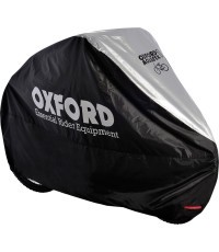 Velosipēda pārvalks Oxford Aquatex, vienvietīgs (melns/sudraba)