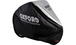 Velosipēda pārvalks Oxford Aquatex, vienvietīgs (melns/sudraba)