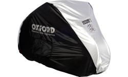 Divvietīgs velosipēda pārsegs Oxford Aquatex (melns/sudraba)