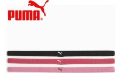 Женские повязки на голову Puma AT Sportbands (3 шт.) чёрные розовые 053491 23