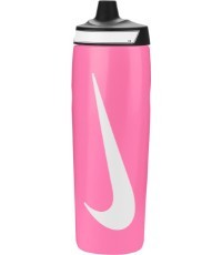 Бутылка для воды Nike Refuel Bottle Grip 24oz, чёрная/розовая