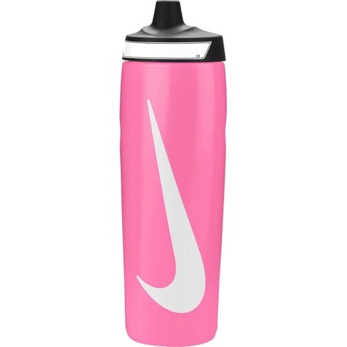 Nike Refuel Bottle Grip Water Bottle 24oz, Black/Pink