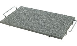 Granīta grilēšanas plāksne GRANIT XL ar rievu un turētāju 50x30x1,65 cm