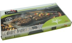 Granīta grilēšanas plāksne GRANIT XL ar rievu un turētāju 50x30x1,65 cm