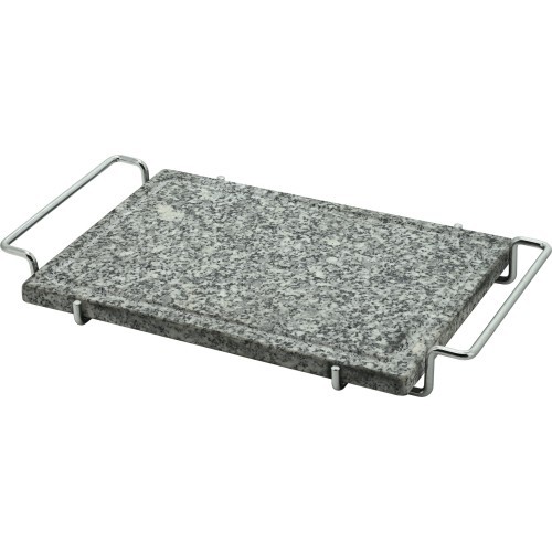Гранитная плита для гриля GRANIT L с желобком и держателем, 30x20x1,65 см
