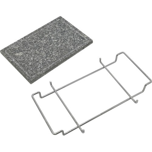 Гранитная плита для гриля GRANIT L с желобком и держателем, 30x20x1,65 см