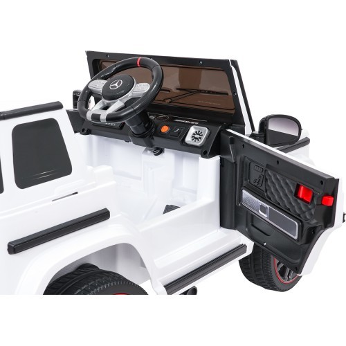 Elektromobilis Mercedes G63 AMG LIFT, balts