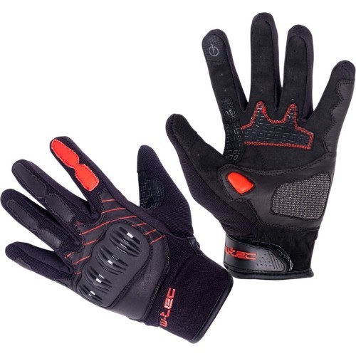 Motorcycle Gloves W-TEC Valelungo - Black/Red