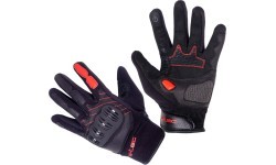 Motociklista cimdi W-TEC Valelungo - Melns/sarkans