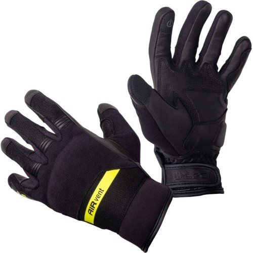 Motociklistu cimdi W-TEC Binetto - Melna-fluo