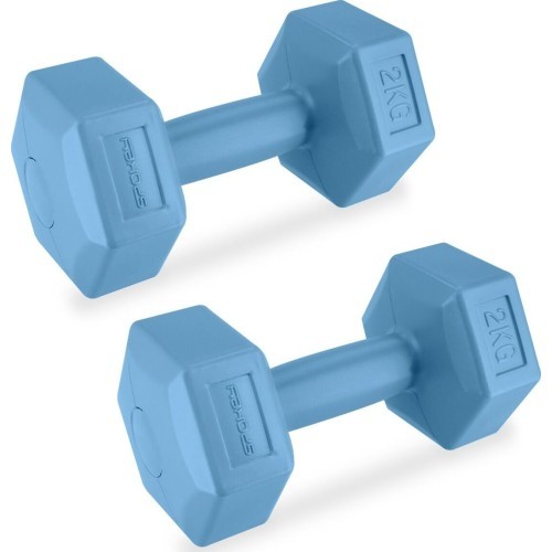 Set of hexagonal dumbbells 2x2 kg Spokey MONSTER
