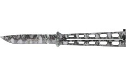 Kandar knife NM497G Skulls green butterfly eyes