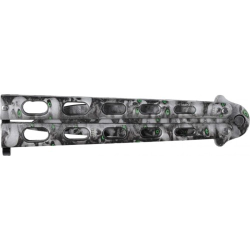 Kandar knife NM497G Skulls green butterfly eyes