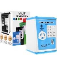 Safety Deposit Box Piggy Bank Blue