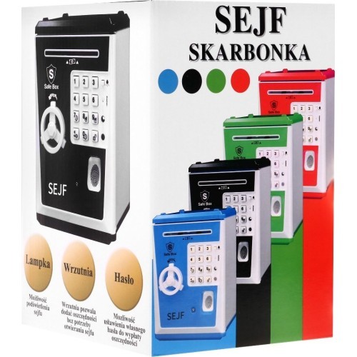 Bērnu krājkasīte seifs, zila