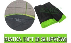 Safety net mesh for trampoline 10FT - 6 poles green