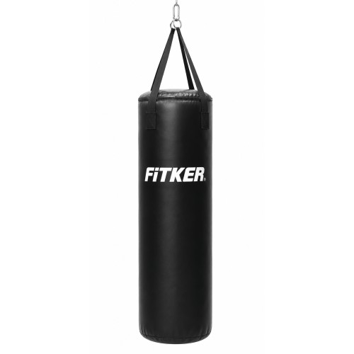 Боксёрский мешок Fitker® JUNIOR, ПВХ, чёрный - 85x32cm - Ремни