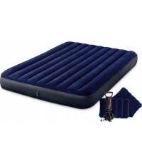 Inflatable 2 Seater Velor Mattress Intex