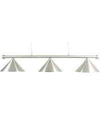 Slīpēta hroma biljarda lampa Buffalo ar 3 kupoliem, 150 cm