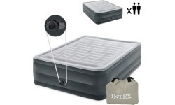 Двуспальный надувной матрас с автоматическим насосом, 203x152 см, INTEX