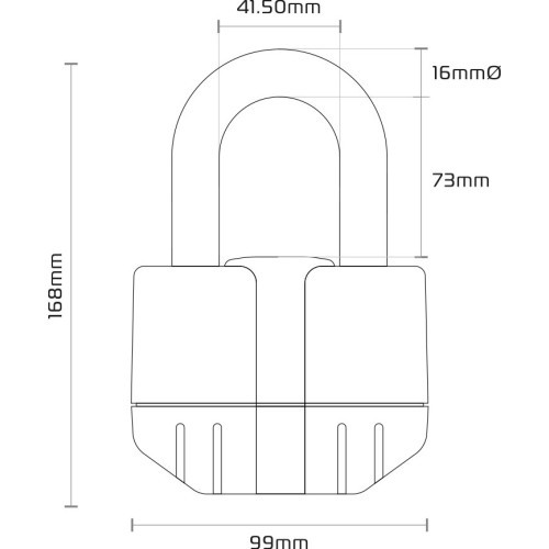 Ķēdes slēdzene Oxford Big Boss ar signalizāciju 150 cm