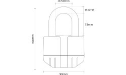 Chain Lock Oxford Big Boss Alarm 150 cm