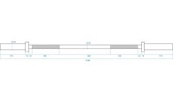 Олимпийский гриф GO160 160 см с зажимами