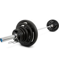 Pivot Fitness PVT-100 Pro Training Olympic Plate Set - Chrome Bar