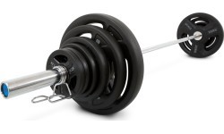 Pivot Fitness PVT-100 Pro Training Olympic Plate Set - Chrome Bar