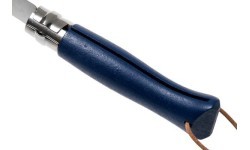 Нож с ремешком Opinel Colorama 08 Inox, тёмно-синий, в чехле